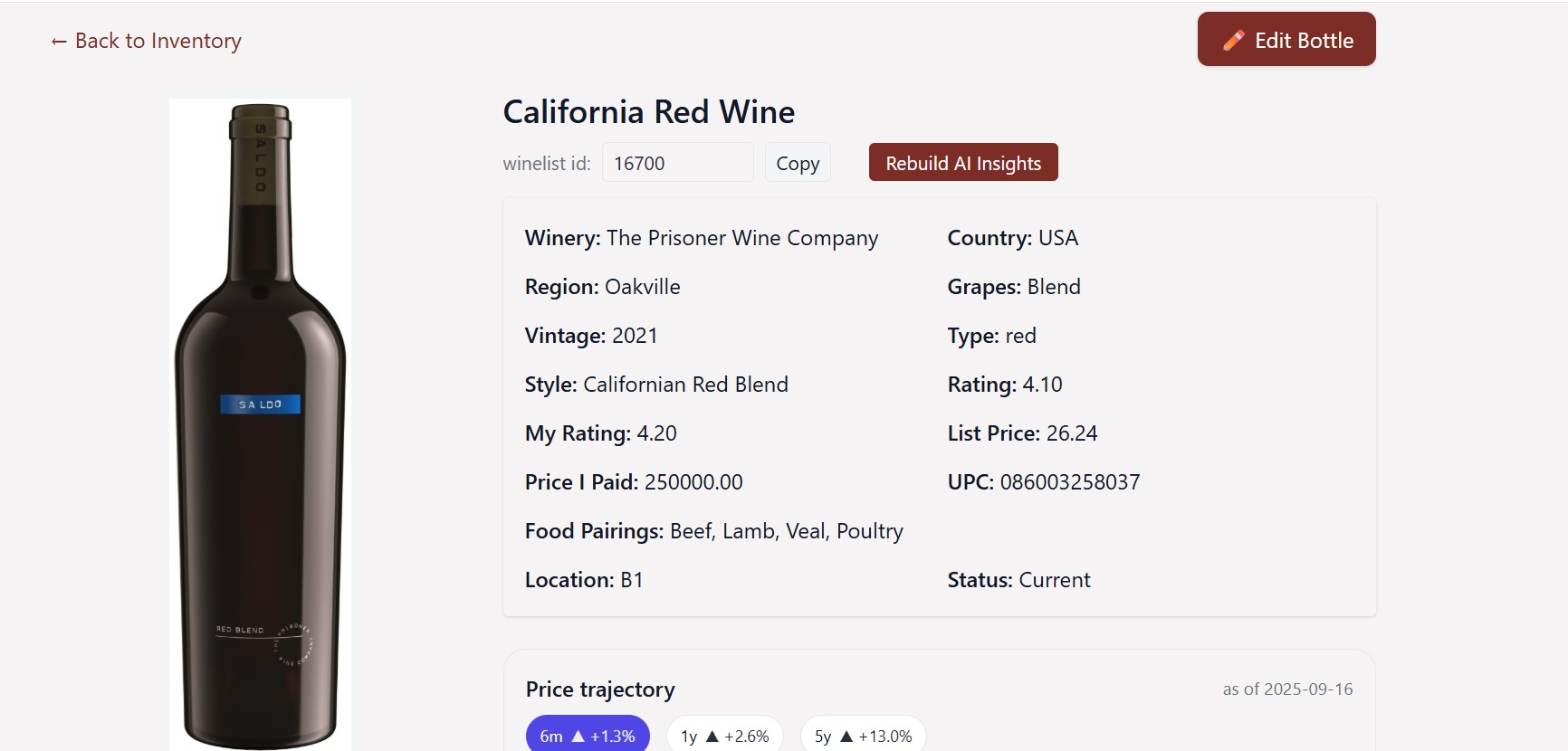 Bottle detail screenshot placeholder